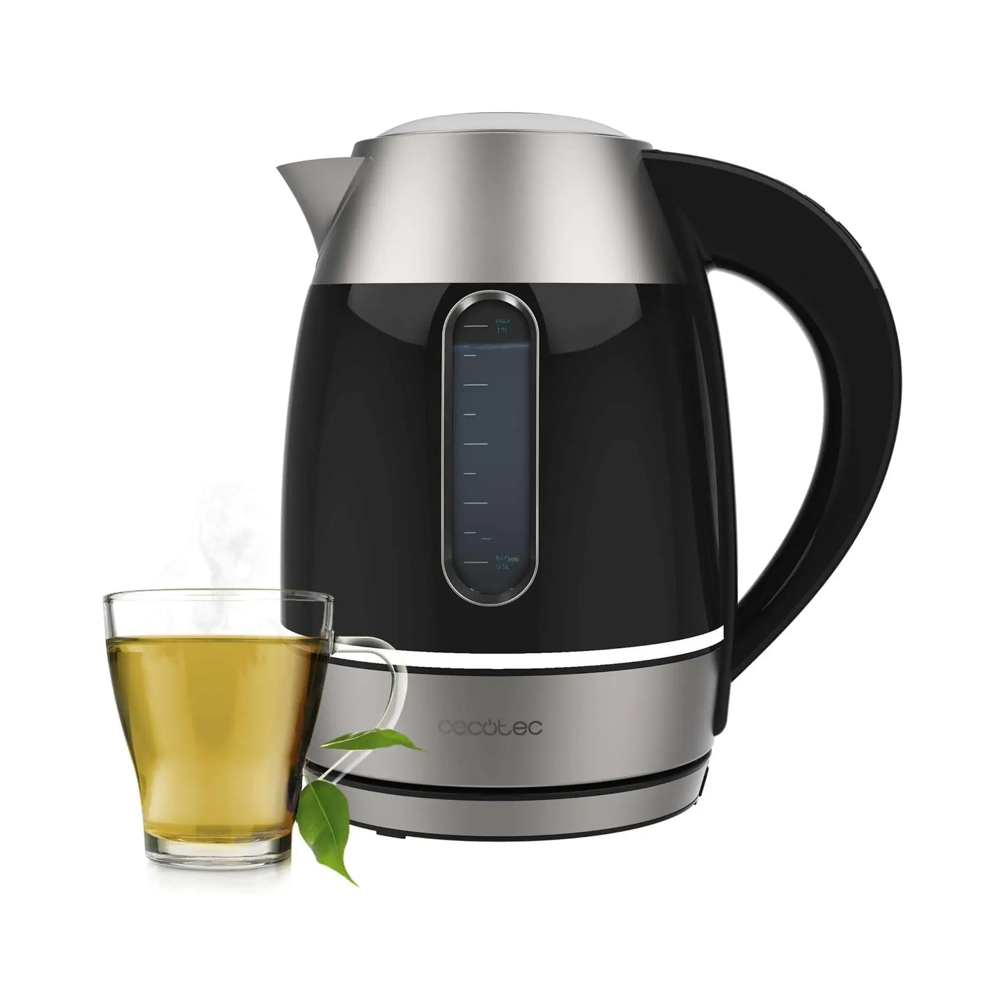 Cecotec | Kettle | Thermosense 400 VisionLight | 1.7 L | Black | Silver