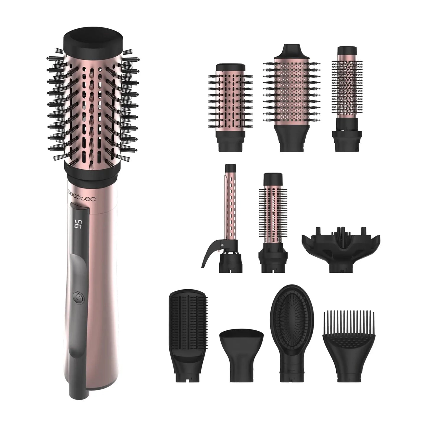 Cecotec | Hair dryer/hair styler | CeramicCare 10in1 AirBrush | 1200 W | Black | Pink
