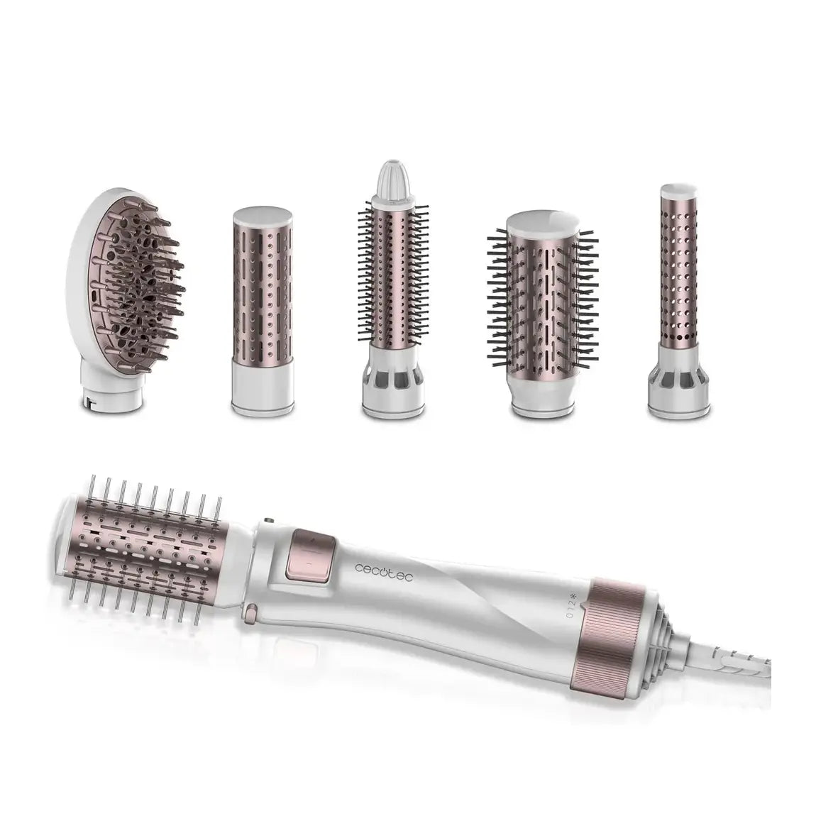Cecotec | Hair straightening brush/hair dryer | CeramicCare 5in1 Pro | 1000 W | White