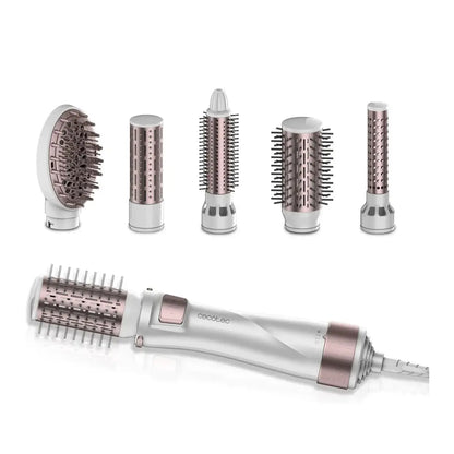Cecotec | Hair straightening brush/hair dryer | CeramicCare 5in1 Pro | 1000 W | White