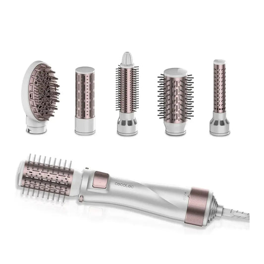 Cecotec | Brosse lissante/sèche-cheveux | CeramicCare 5in1 Pro | 1000 W | Blanc