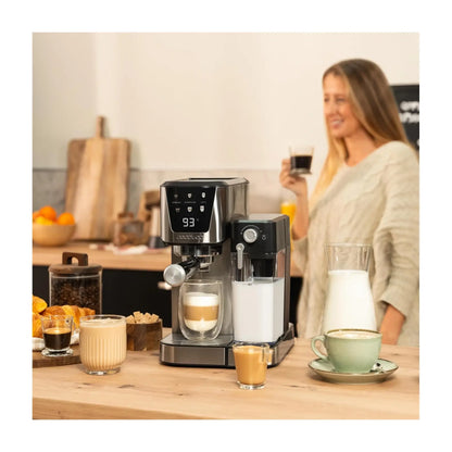 Cecotec | Coffee machine with cappuccinatore | Power Espresso 20 Cream | Semi-automatic | Black | Silver