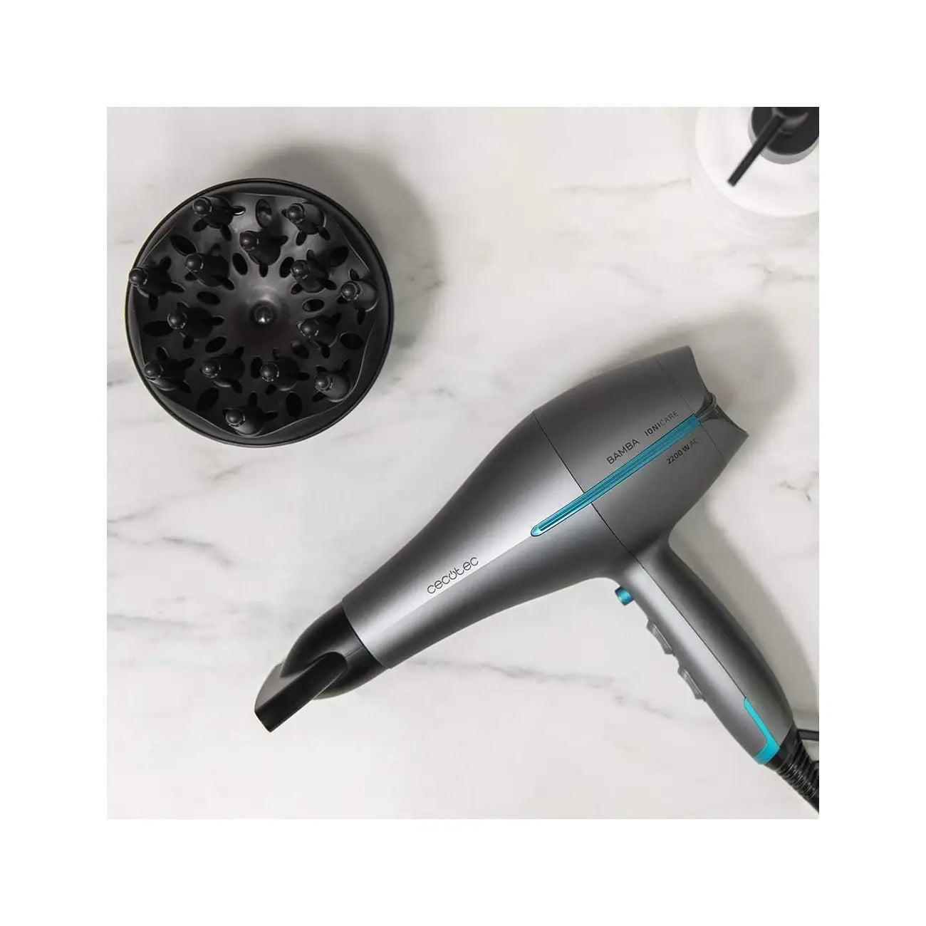 Cecotec | Hair dryer | IoniCare 5300 Maxi Aura Black | 2200 W | Black/Grey