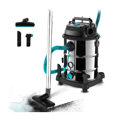 Cecotec | Vacuum cleaner | Conga Rockstar Wet & Dry Steel Max Pro | Dry, wet | 1600 W | Black | Silver