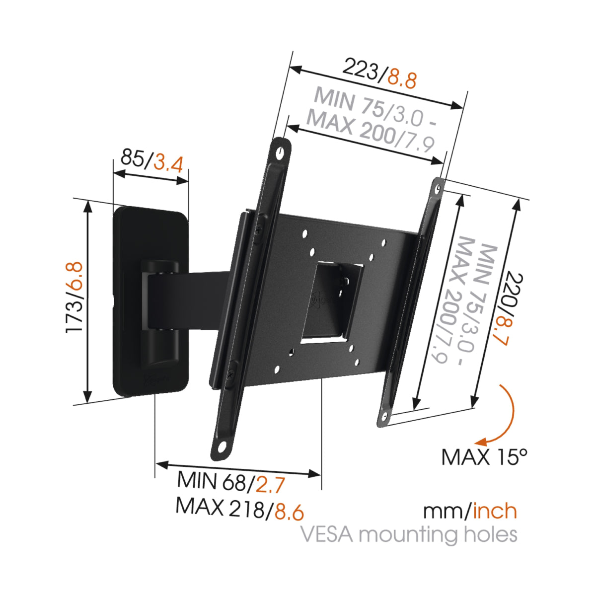 Vogels | TV Mounts | MA2030-A1 | Full Motion | Black