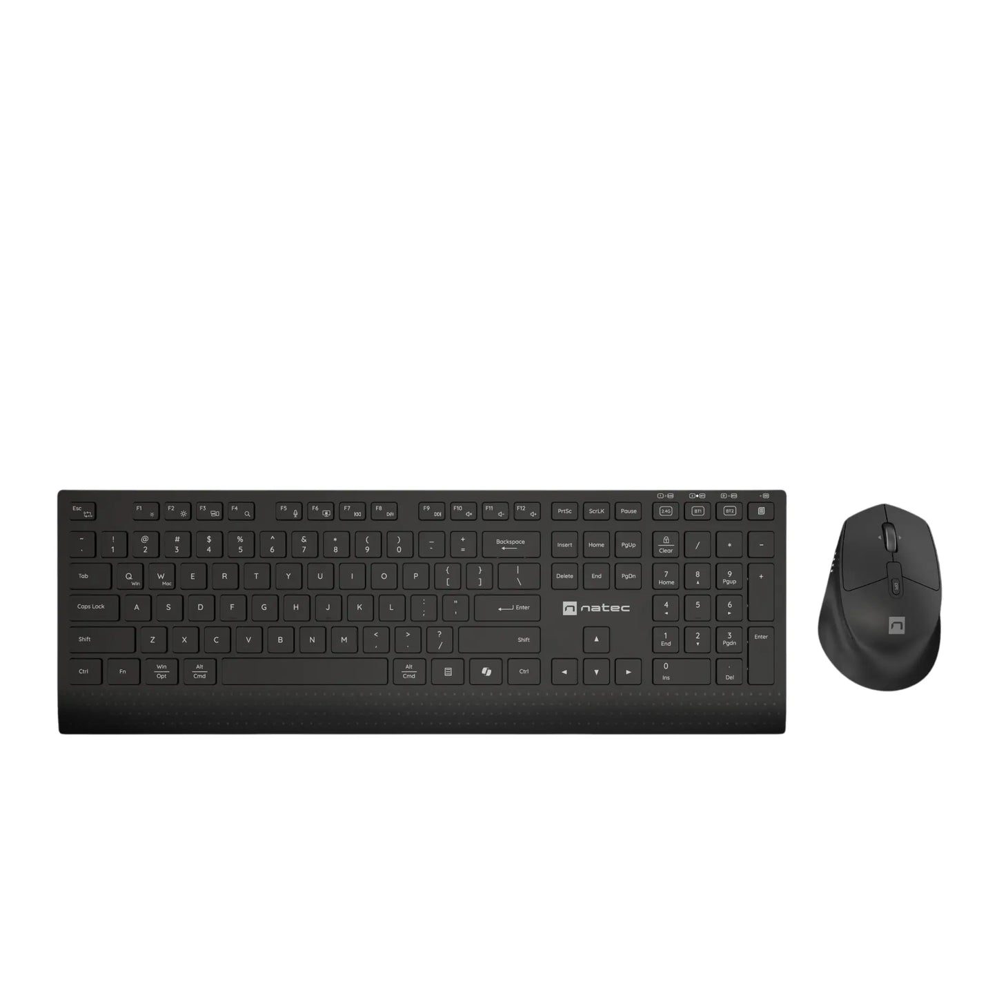 Natec | Keyboard and mouse set | Stringray 2 | Wireless | Membrane | US | 2.4 GHz | Black