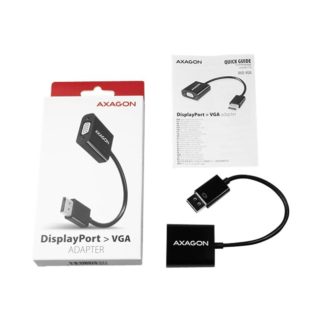AXAGON | Video Adapters | RVD-VGN | DisplayPort to VGA | Black