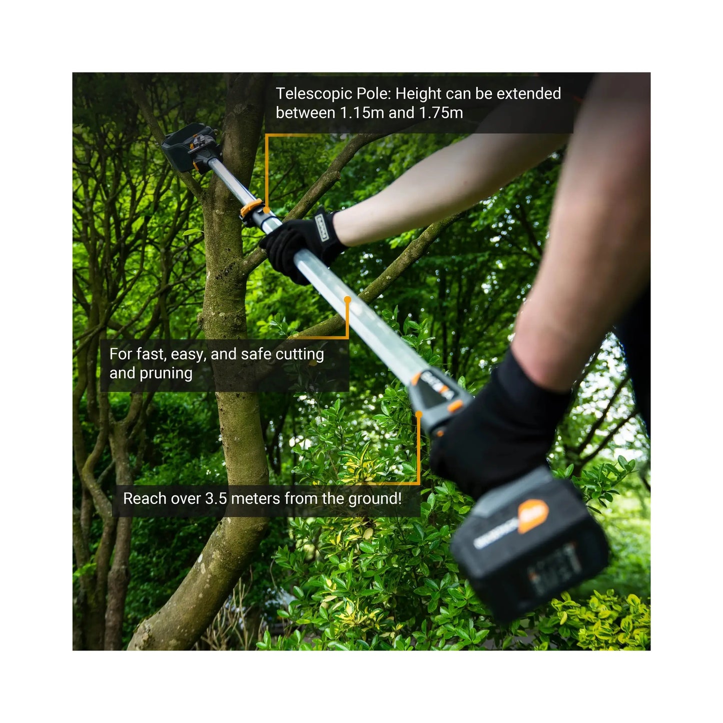 Batavia B.V. | 18V Telescopic Pole 1.15-1.75m for 18V Nexxsaw and 18V Nexxcut