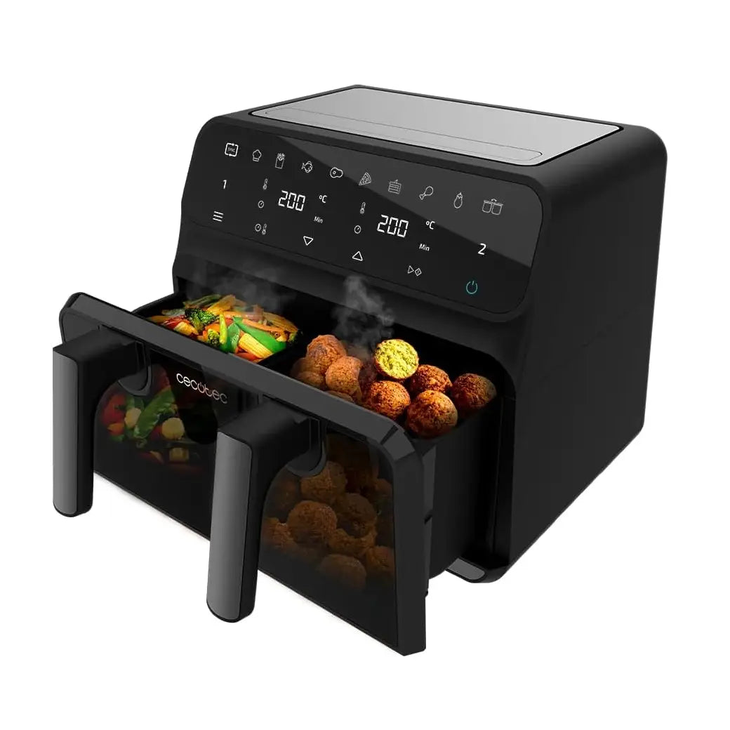 Cecotec | Double hot air fryer | Cecofry Advance 9000 Window | 2200 W | 9 L | Black