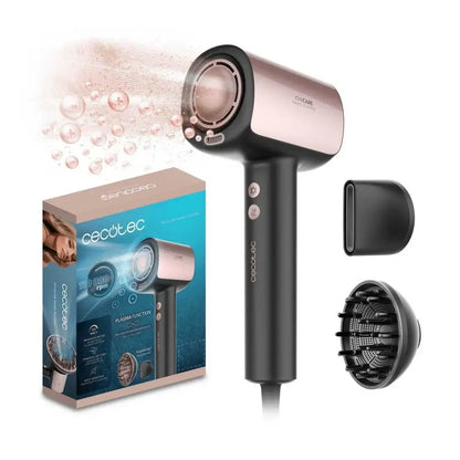 Cecotec | Hair dryer | DryGlam Nano Plasma | 1600 W | Black/Rose Gold