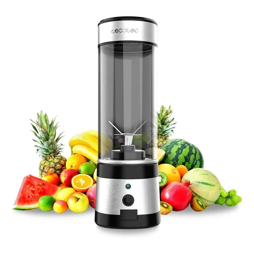 Cecotec | Smoothie Blender | WanderlustMix USB | Portable | 126 W | 0.4 L | Ice crushing | Inox