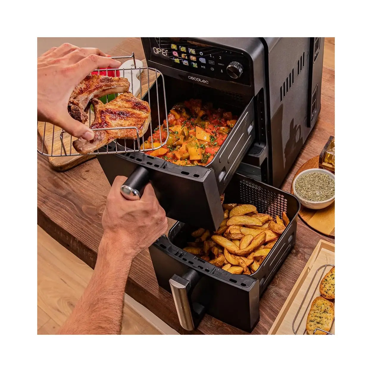 Cecotec | Double hot air fryer | Cecofry DuoLevel 10000 | 2400 W | 10 L | Black