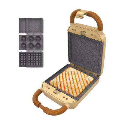 Cecotec | Sandwich Maker | Rock'nToast Retro One Yellow Retro-style | 700 W | Yellow