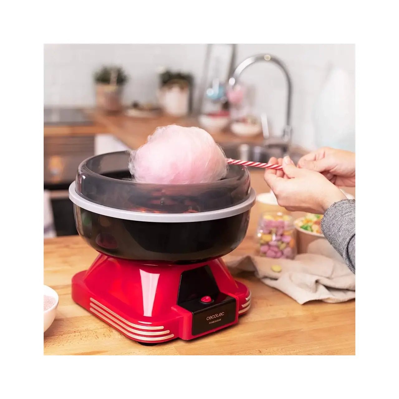 Cecotec | Cotton candy maker | Fun&Sugar | 500 W | Black | Red