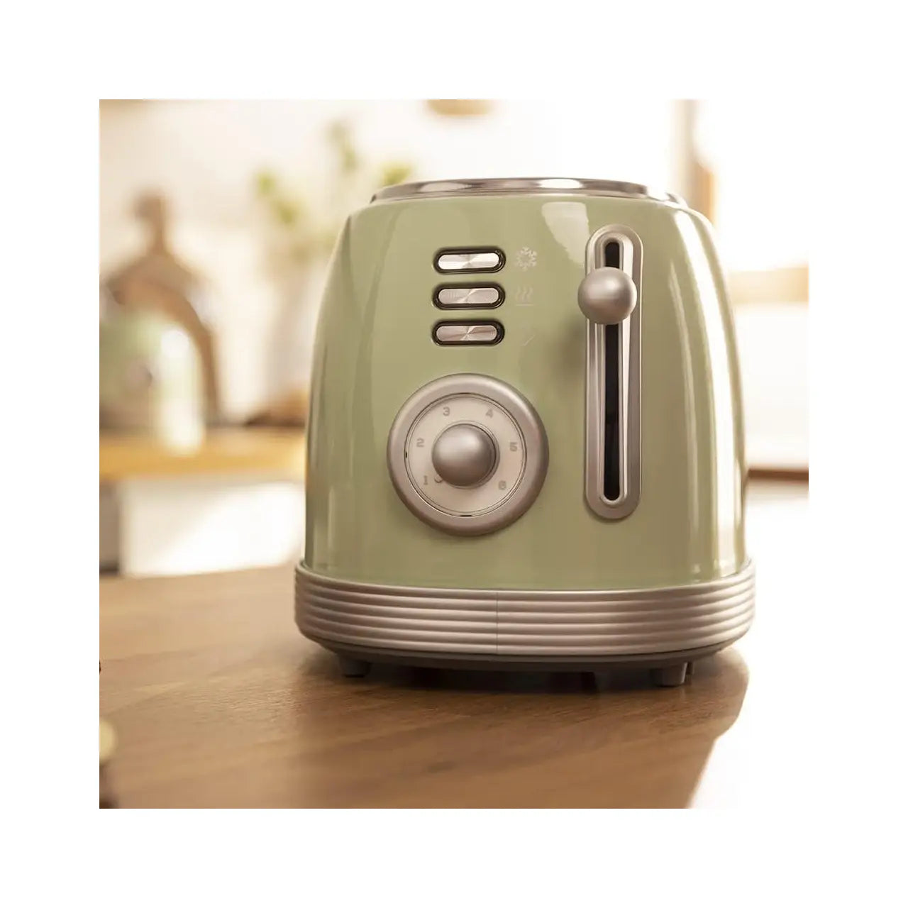 Cecotec | Toaster | Toast&Taste 800 Vintage | 850 W | Stainless steel | Green