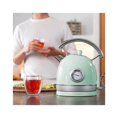 Cecotec | Kettle | ThermoSense 420 Vintage | 2.2 kW | 1.8 L | Stainless steel | Green