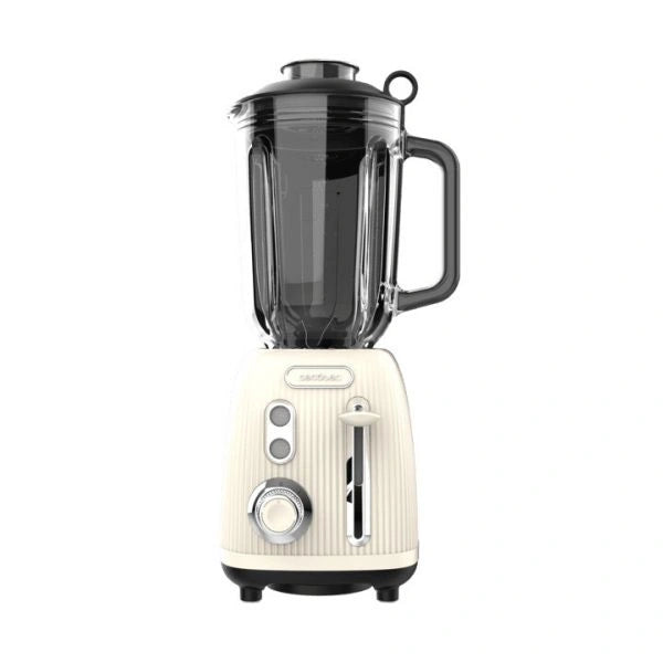 Cecotec | Blender | Power Black Titanium RetroBeige | 1200 W | 1.5 L | Glass | Beige