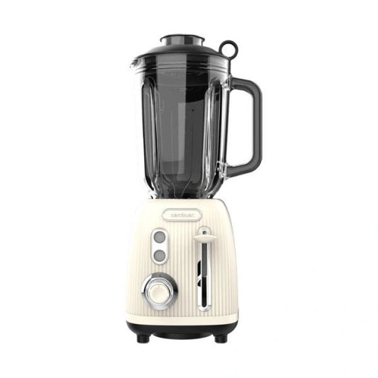 Cecotec | Blender | Power Black Titanium RetroBeige | 1200 W | 1.5 L | Glass | Beige