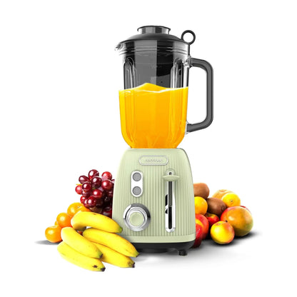 Cecotec | Blender | Power Black Titanium RetroBeige | 1200 W | 1.5 L | Glass | Green