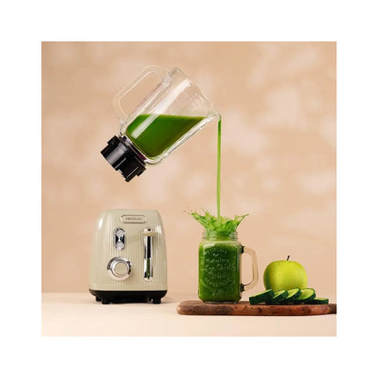 Cecotec | Blender | Power Black Titanium RetroBeige | 1200 W | 1.5 L | Glass | Green