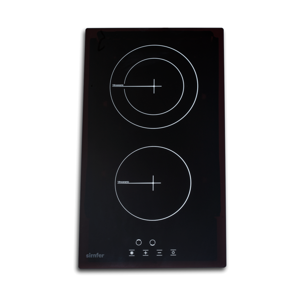 Simfer | H3.020.DEBSP | Vitroceramic Hob | 2 Cooking Zones | Black | OUTLET