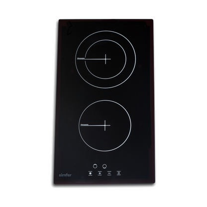 Simfer | H3.020.DEBSP | Vitroceramic Hob | 2 Cooking Zones | Black | OUTLET