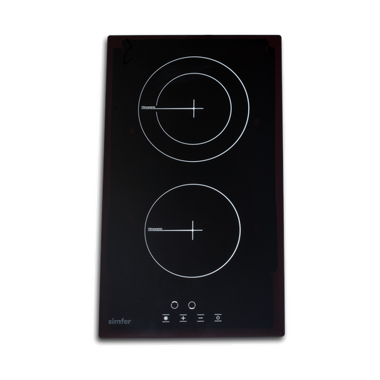 Simfer | H3.020.DEBSP | Vitroceramic Hob | 2 Cooking Zones | Black | OUTLET