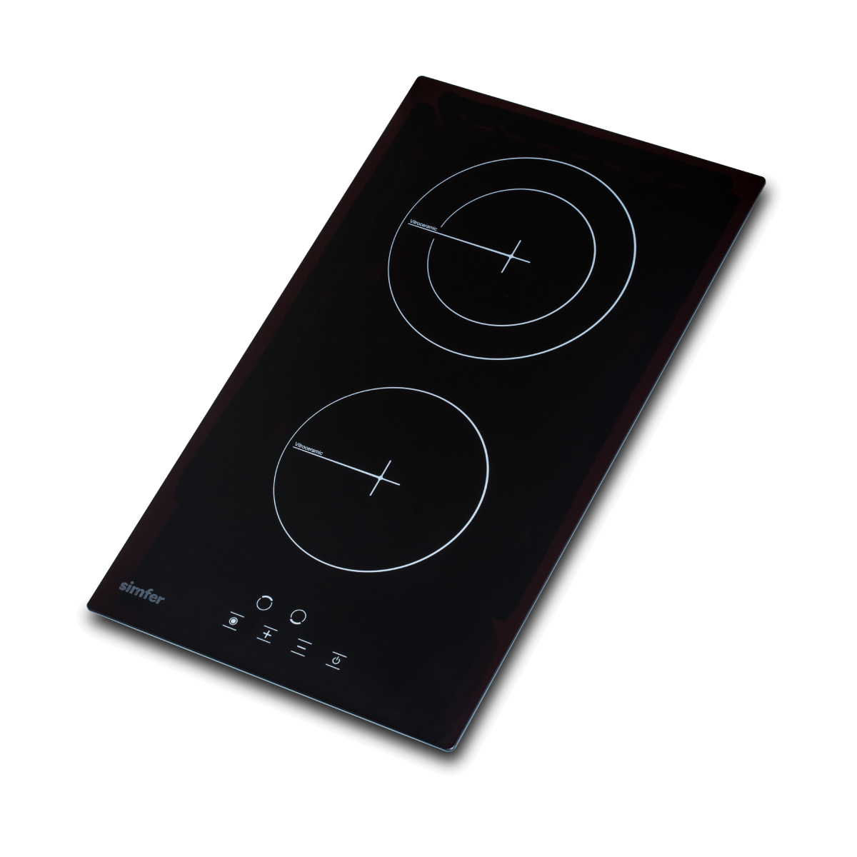 Simfer | H3.020.DEBSP | Vitroceramic Hob | 2 Cooking Zones | Black | OUTLET