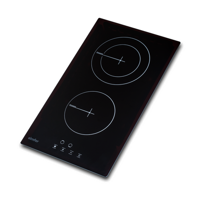 Simfer | H3.020.DEBSP | Vitroceramic Hob | 2 Cooking Zones | Black | OUTLET
