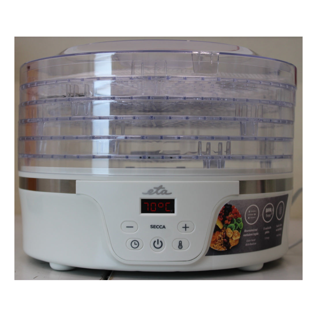 ETA | ETA730190000 Secca | Fruit Dryer | 380 W | 5 Trays | White | DAMAGED PACKAGING | OUTLET