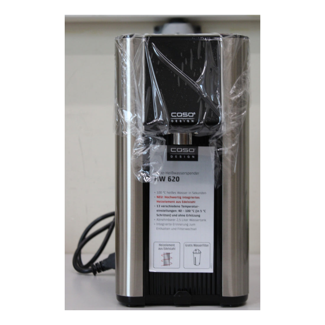 CASO Design | HW 620 | Hot Water Dispenser | 2.5 L | 2.6 kW | Black | DAMAGED PACKAGING | OUTLET