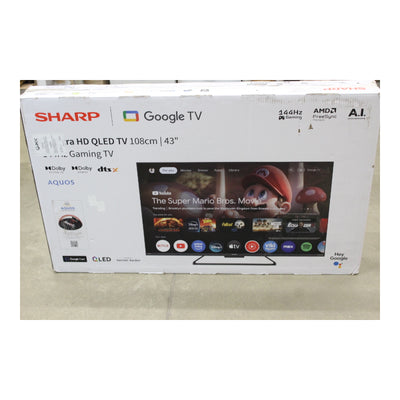 Sharp | 43HR7265E | LED Smart TV | 43" | 4K UHD | Google TV | DAMAGED PACKAGING | OUTLET