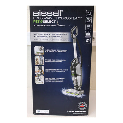 BISSELL | CrossWave HydroSteam PET Select 3527N | Corded Stick Vacuum Cleaner | Wet & Dry | 1100 W | Grey | UNPACKED, SCRATCHES, MISSING INNER PACKAGING | OUTLET