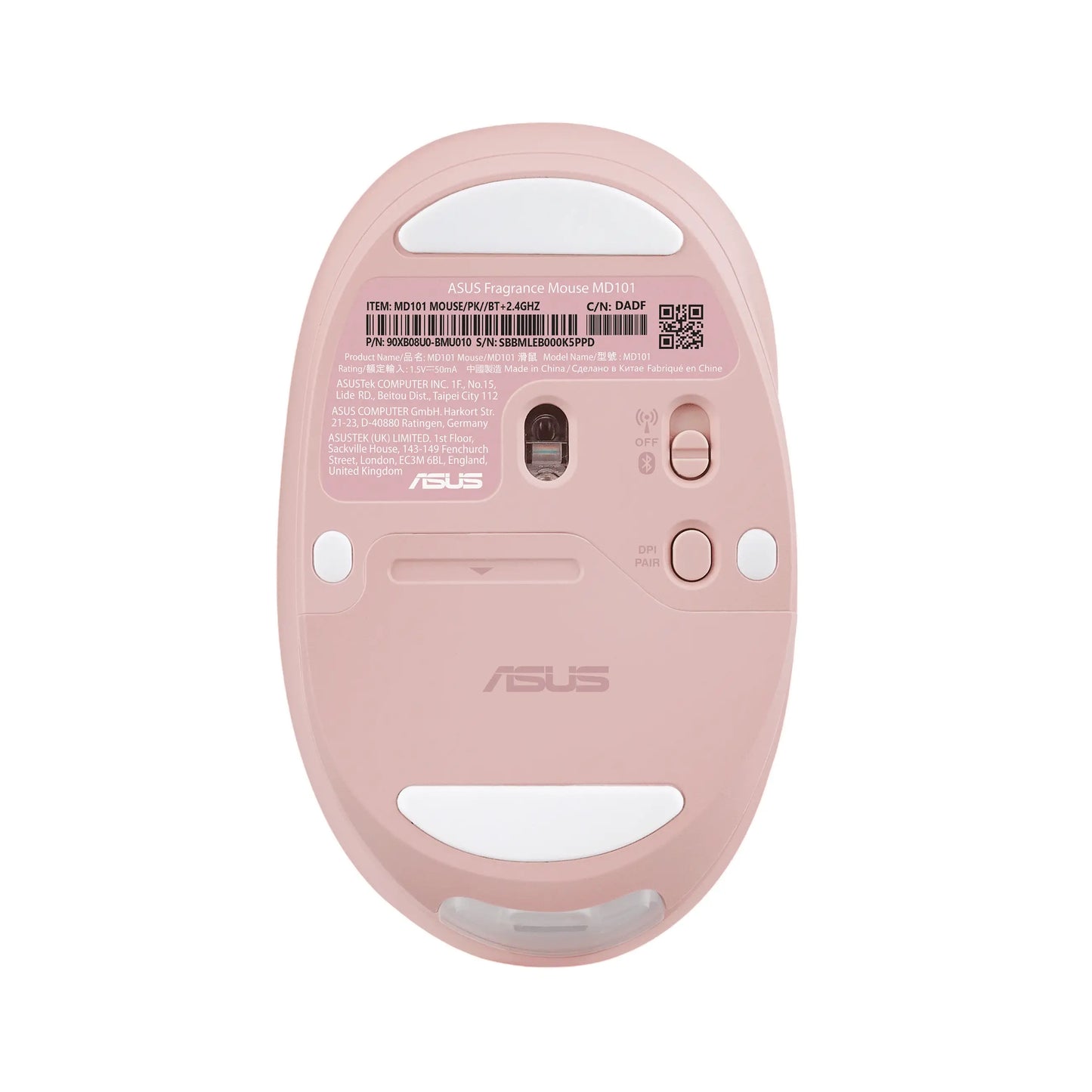 ASUS | Duft | Maus | MD101 | Optisch | Kabellos | 2,4 GHz | 2400 dpi | Pink