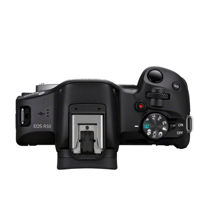 Canon | Canon EOS | R50 | RF-S 18-45mm F4.5-6.3 IS STM lens | Black