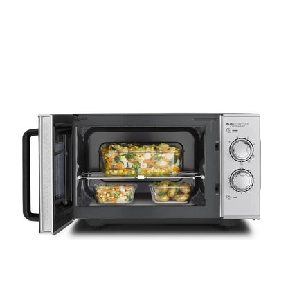 CASO Design | Keramik-Mikrowellenherd mit Grill | MG 25 Ecostyle Ceramic | 25L | 900 W | Schwarz | Silber