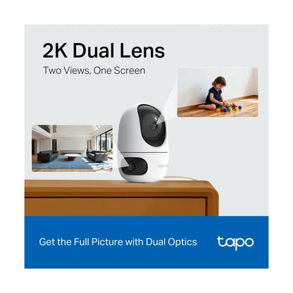 TP-LINK | Tapo C245D | Dual Lens Pan/Tilt Security Camera | Dome | 3 MP | 3.1mm/F1.6 | 512 GB