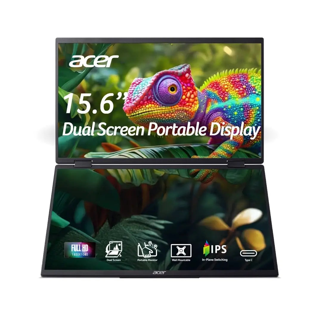 Acer | PD163Qsmiuux | 16 Zoll | IPS | Full HD (1080p) 1920 x 1080 bei 60 Hz | Silber