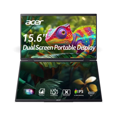 Acer | PD163Qsmiuux | 16" | IPS | Full HD (1080p) 1920 x 1080 at 60 Hz | Silver