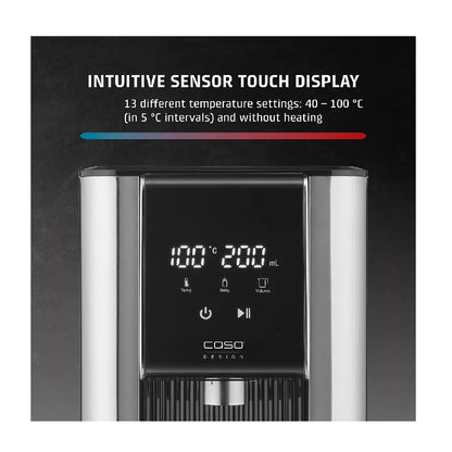 Caso | Distributeur d'eau chaude | HW 620 | 2600 W | 2,5 L | Commande tactile | Acier inoxydable/Noir