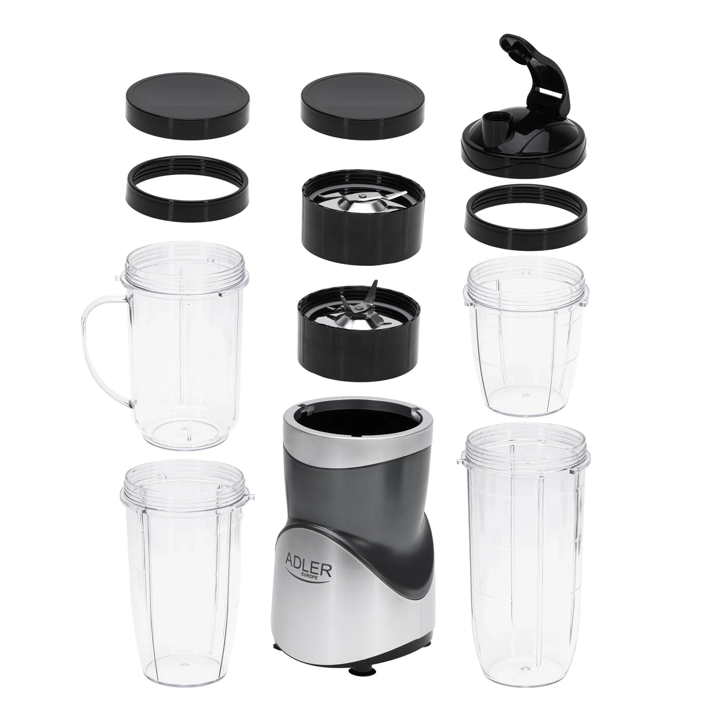 Adler | Blender Smoothie Set | AD 4084 | Standmixer | 1200 W | Edelstahl