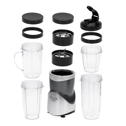 Adler | Blender Smoothie Set | AD 4084 | Standmixer | 1200 W | Edelstahl