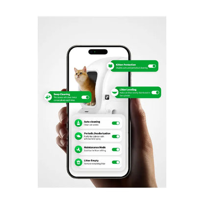 Petkit | Litière Automatique pour Chat | Pura Max 2 | 76 L | Élimination des Odeurs | Contrôle via App | Blanc