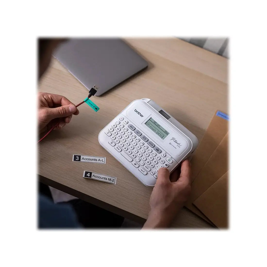 Brother | P-Touch PT-D410 | Wired | Monochrome | Thermal transfer | Grey | White