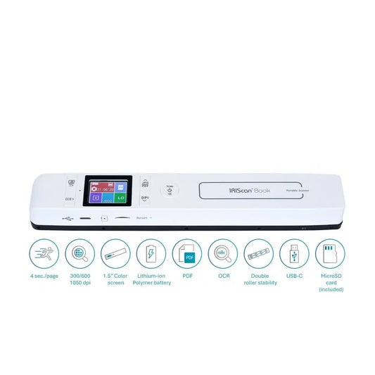 IRIS | IRIScan Book 7 | Document scanner | USB | 600 dpi |  White