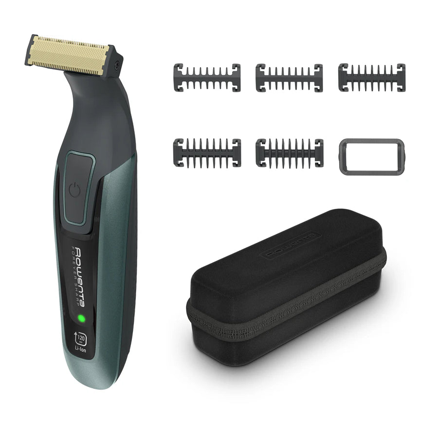 Rowenta | TN6044E0 | Beard Trimmer | Cordless | Wet & Dry | Black/Green