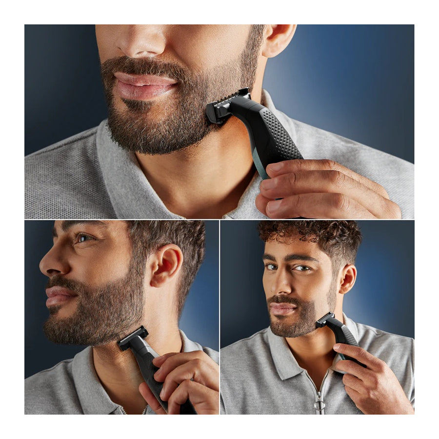 Rowenta | TN6044E0 | Beard Trimmer | Cordless | Wet & Dry | Black/Green