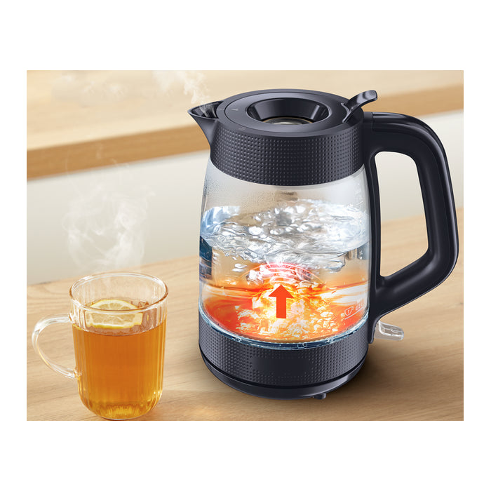 Tefal | Morning Glass KO2G08E0 | Electric Kettle | 2000 W | 1.7 L | Black