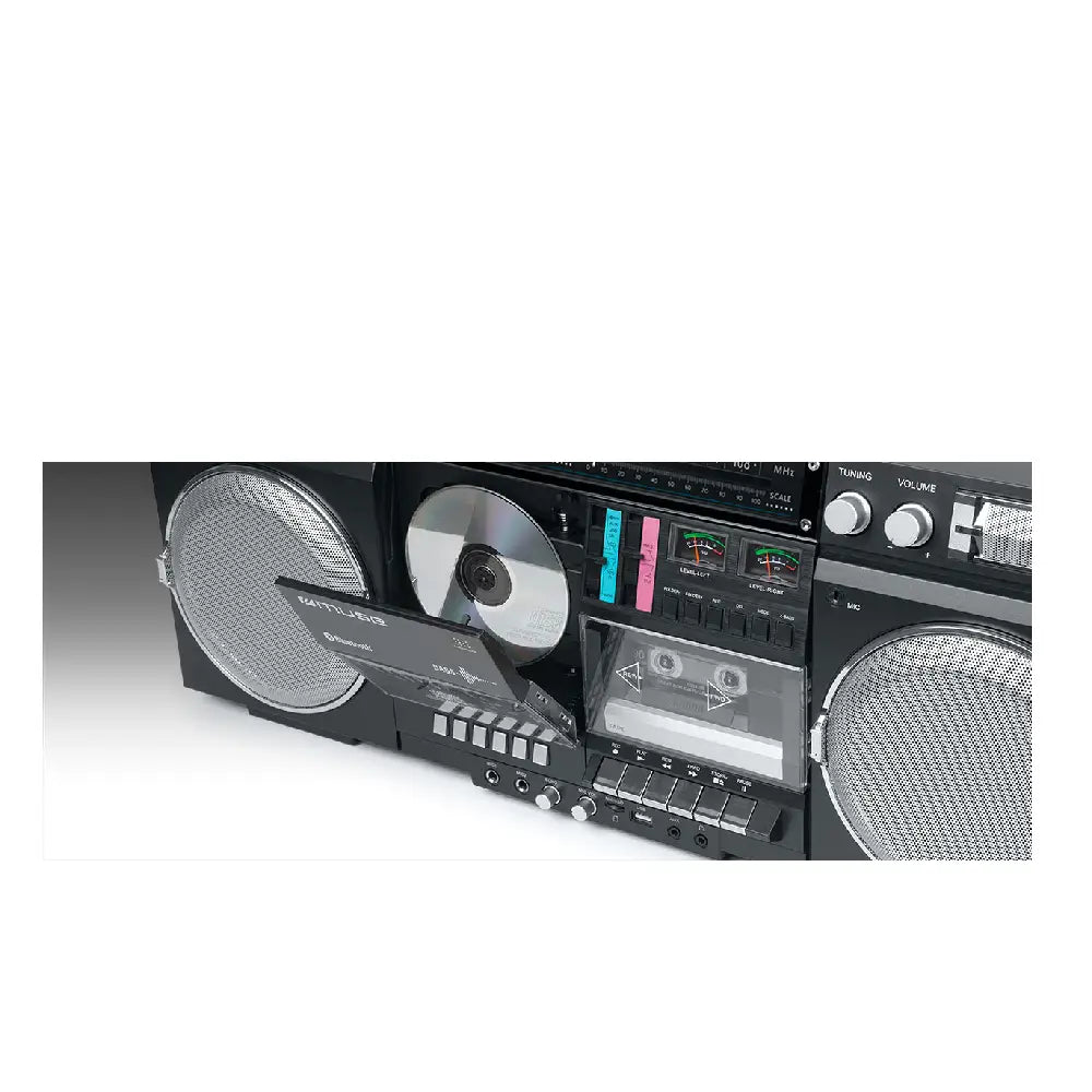 Muse | Ghetto Blaster | M-380 GB | CD | Cassette | Bluetooth | USB | Black
