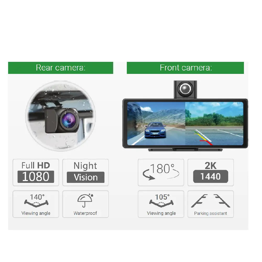 Navitel | Smart Car Device with DVR | DS1020 DVR | 10.26" | Bluetooth | Wi-Fi